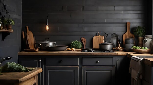 Foto moderne rustikale küchen-interieurgestaltung