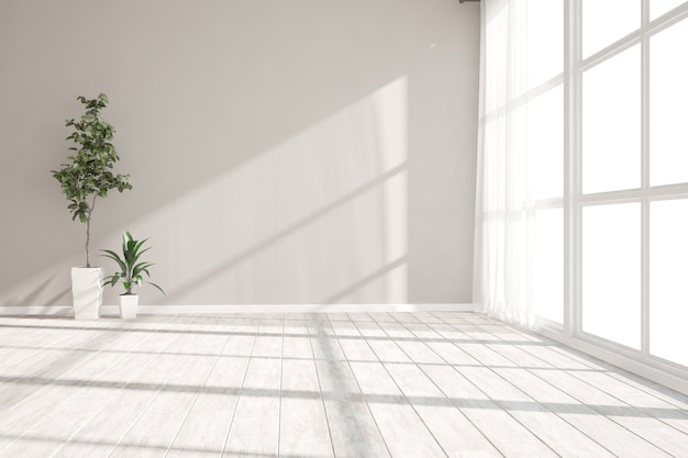Moderne schöne Innenarchitektur 3D-Darstellung