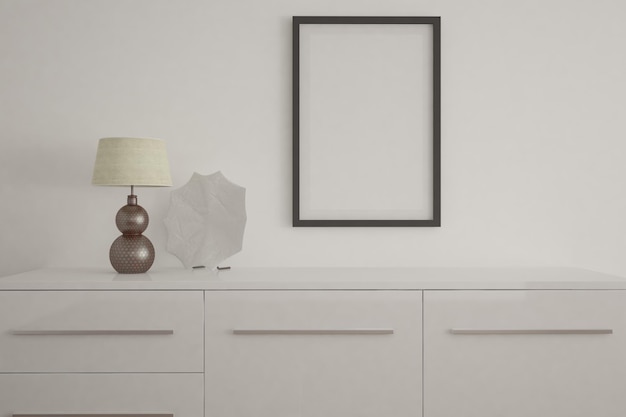 Moderne schöne Innenarchitektur 3D-Darstellung