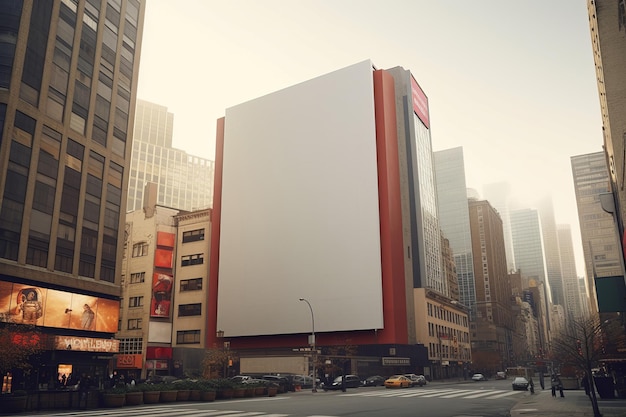 Moderne Stadtgebäude-Plakatwand generiert KI