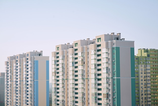 moderne Stadtwolkenkratzer in Schlafquartieren Wohnkonzept für Lifestyle-Gebäude