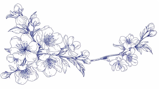 Moderne und von Hand gezeichnete Blumen-Hintergrund