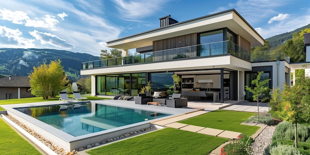 Moderne Villa mit Vorderpool