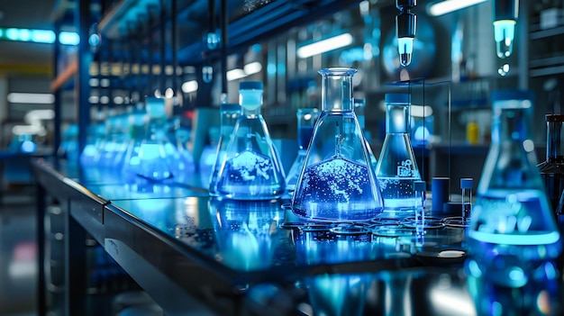Moderne Wissenschaftslabore Forschung und chemische Experimente Technologie und Entdeckungen in Medizin und Biologie