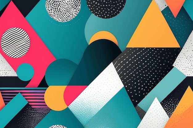 Moderner abstrakter Hintergrund mit geometrischen Formen und Halbtontexturen Minimalismus