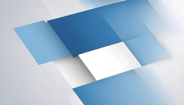 Moderner blau-weißer abstrakter quadratischer Banner-Hintergrund