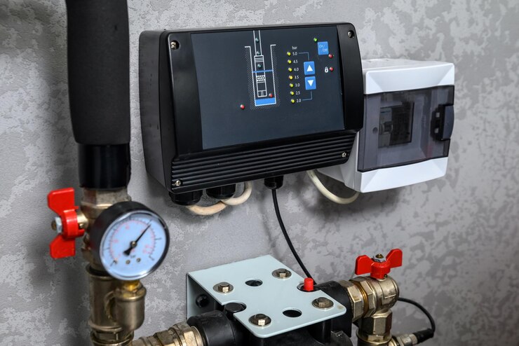 Foto moderner elektrischer kesselraum im haus