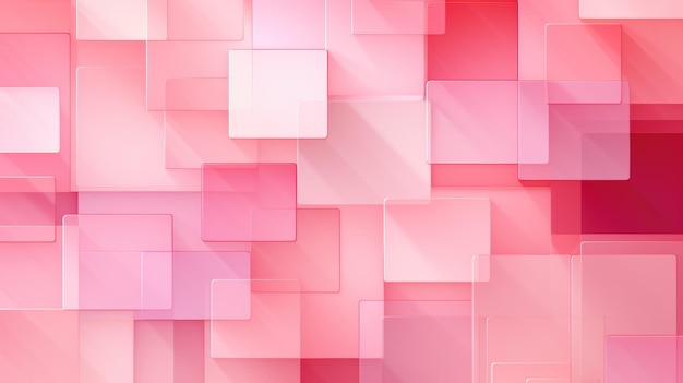 moderner geometrischer Hintergrund mit überlappenden rosa Quadraten und Rechtecken