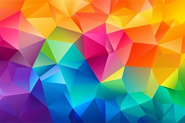 Moderner geometrischer Regenbogen farbenfroher Dreieck-Hintergrund