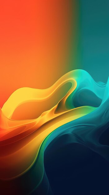 Moderner Hintergrund aus Regenbogenverläufen und -kurven mit flüssiger Flüssigkeitsbewegung mit generativer KI