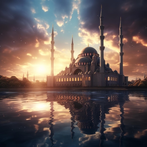 moderner islamischer Moschee-Masjid-Hintergrund