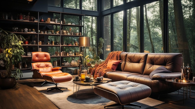Moderner Luxus im Wohnraum, komfortable Entspannung