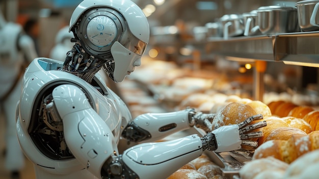 Moderner Roboterassistent wird Teil des Produktionsteams der Bäckerei