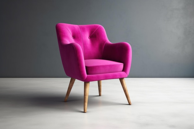 Moderner Veloursstuhl Viva Magenta