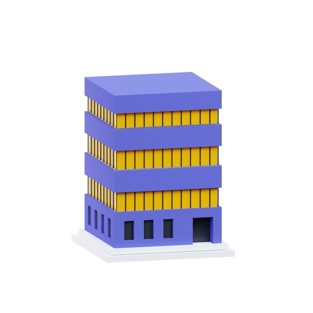 Modernes 3D-Design von Geschäftsgebäuden