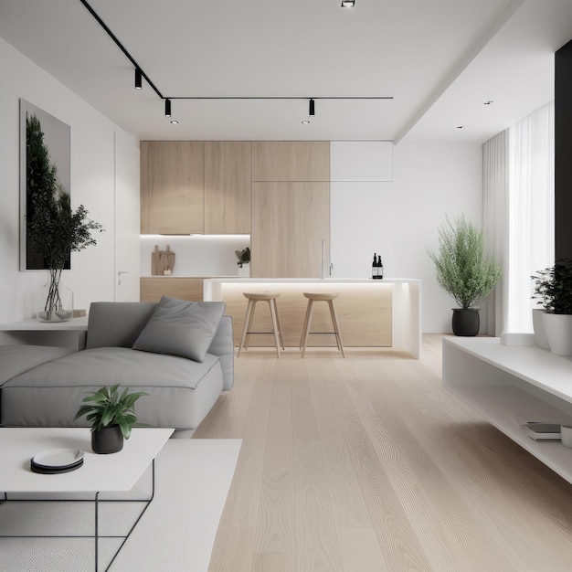 Modernes 3D-Interieur