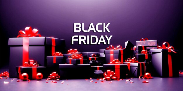 Modernes abstraktes Black-Friday-Banner-Design für den Verkauf in sozialen Medien