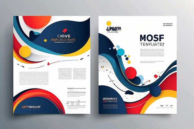 Modernes abstraktes Design für Kunst Musterdesign Cover Front Page Mockup