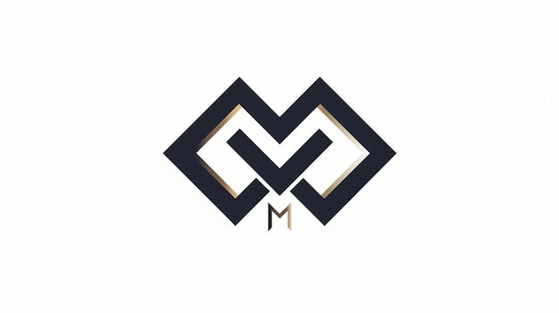 Modernes abstraktes Logo-Design mit einem Initial M in der Mitte