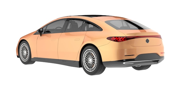 Modernes Auto isoliert auf Hintergrund 3D-Rendering-Illustration