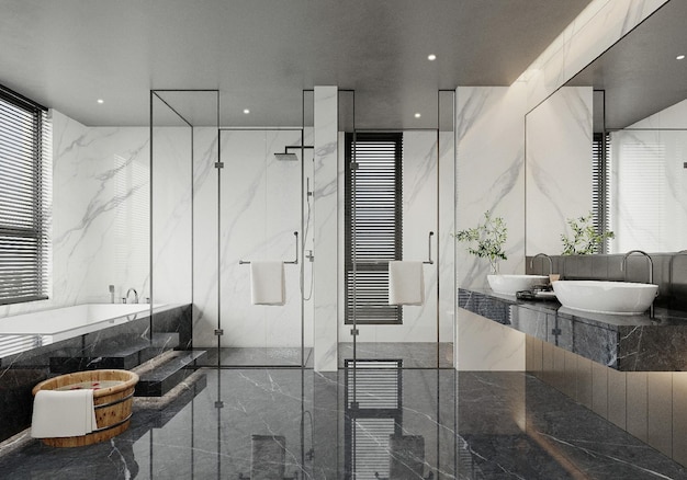 Modernes Badezimmer-Design aus Marmor