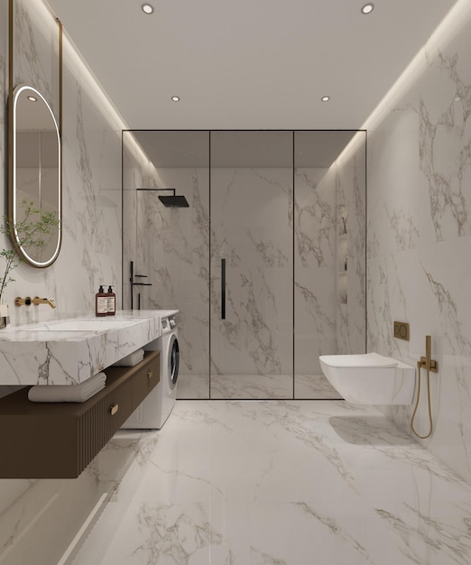Modernes Badezimmer-Design aus Marmor