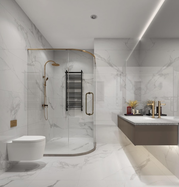 Modernes Badezimmer-Design aus Marmor