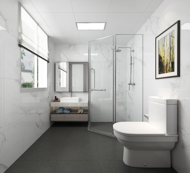 Modernes Badezimmer-Design aus Marmor