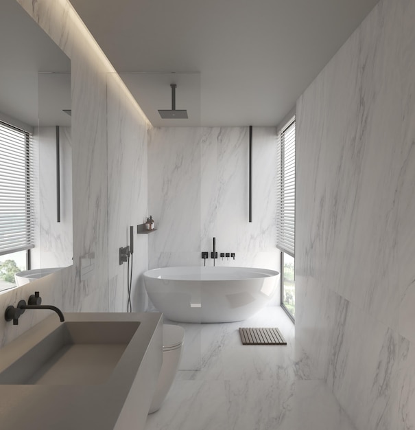 Modernes Badezimmer-Design aus Marmor