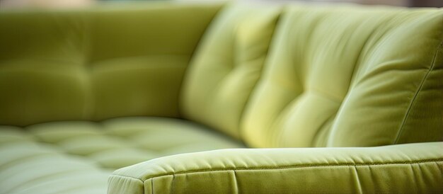 Foto modernes design-sofa in grün mit bequemen nahtnähten