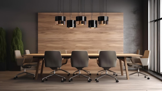Modernes, einfaches Design eines Büro-Besprechungsraums
