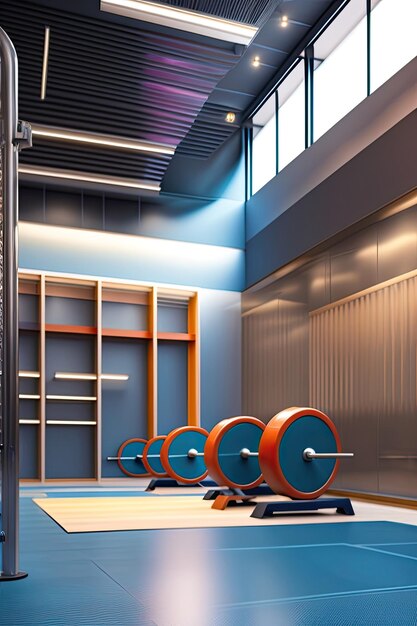 Foto modernes fitnessstudio-hintergrundkonzept erstellt
