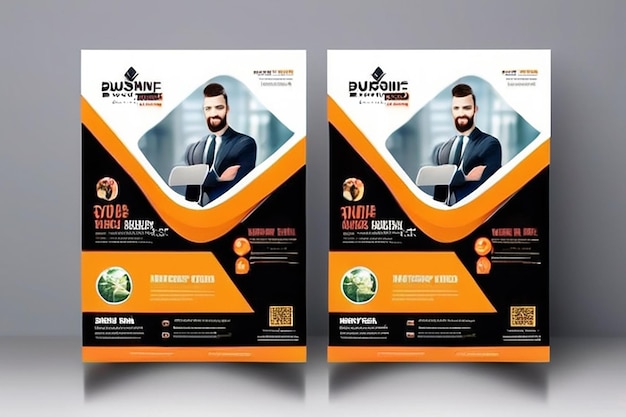 Modernes Geschäfts-Flyer-Design und Vorlage für die Titelseite des Unternehmens