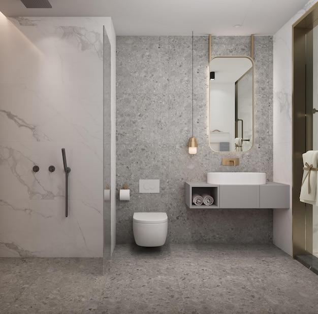 Modernes graues Badezimmer-Design