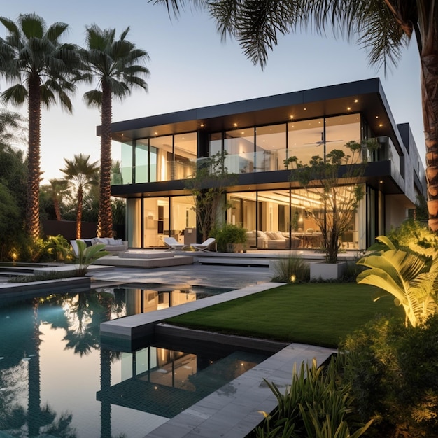 Modernes Haus mit Garten im Park Sumber Palmen mit wunderschöner Aussicht