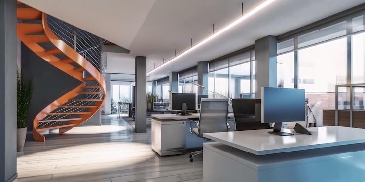Foto modernes innendesign des unternehmensbüros generative ai aig18