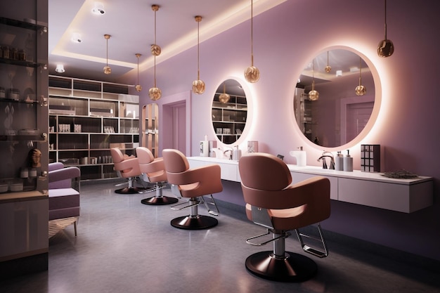 Modernes Interieur des Friseursalons