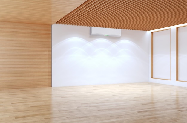 Modernes Interieur mit Klimaanlage 3D-Darstellung