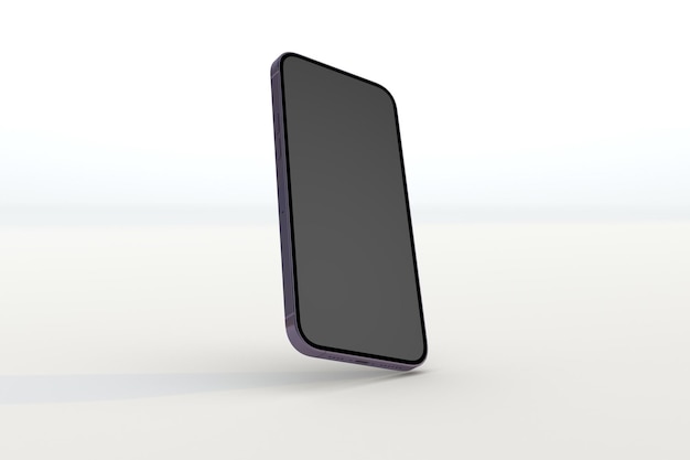 Modernes lila Telefonmodell 3D-Rendering