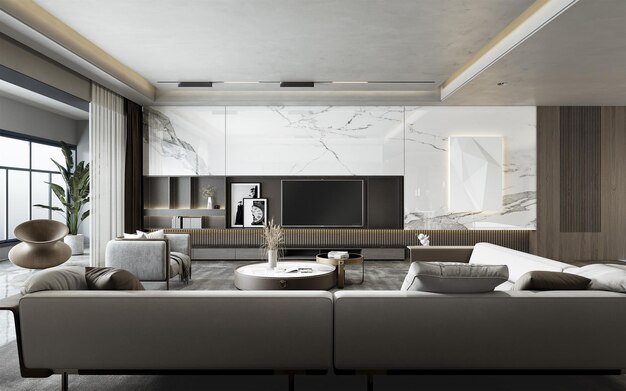 Modernes luxuriöses Wohnzimmer