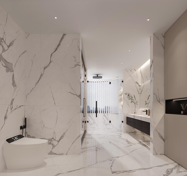 Modernes Luxus-Marmorbad
