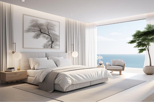 Modernes Luxus-Master-Schlafzimmer-Design mit KI