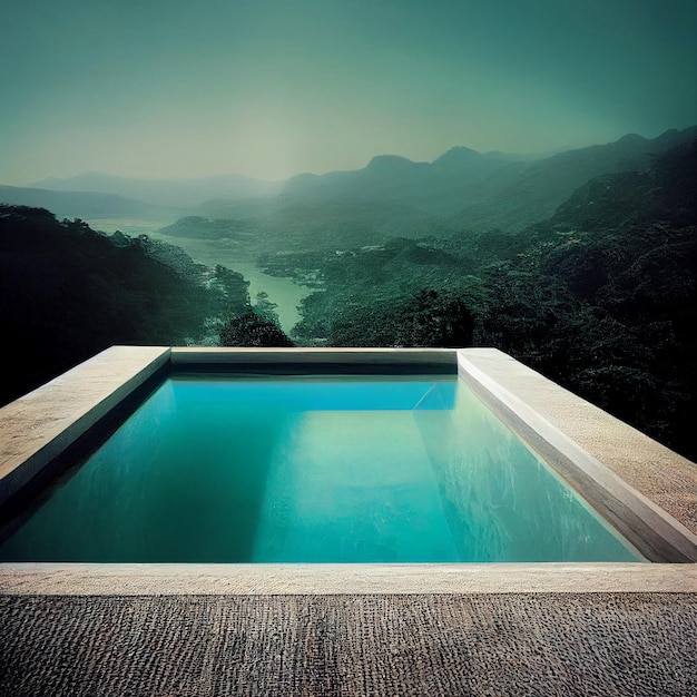 modernes luxushaus mit pool