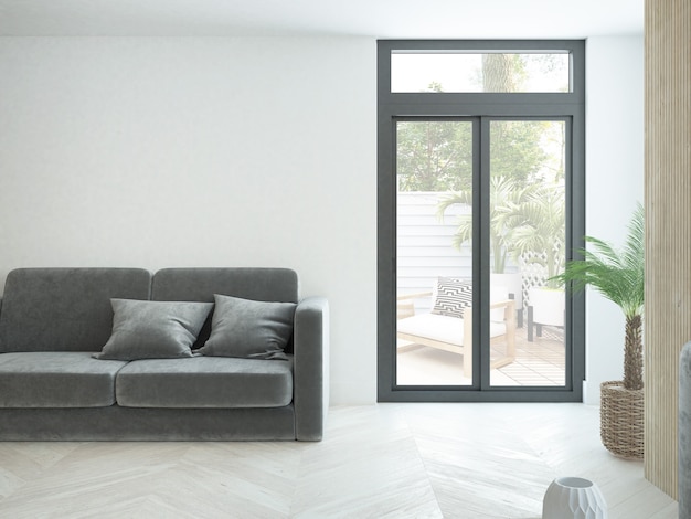 Modernes minimalistisches Apartment-Wohnzimmer