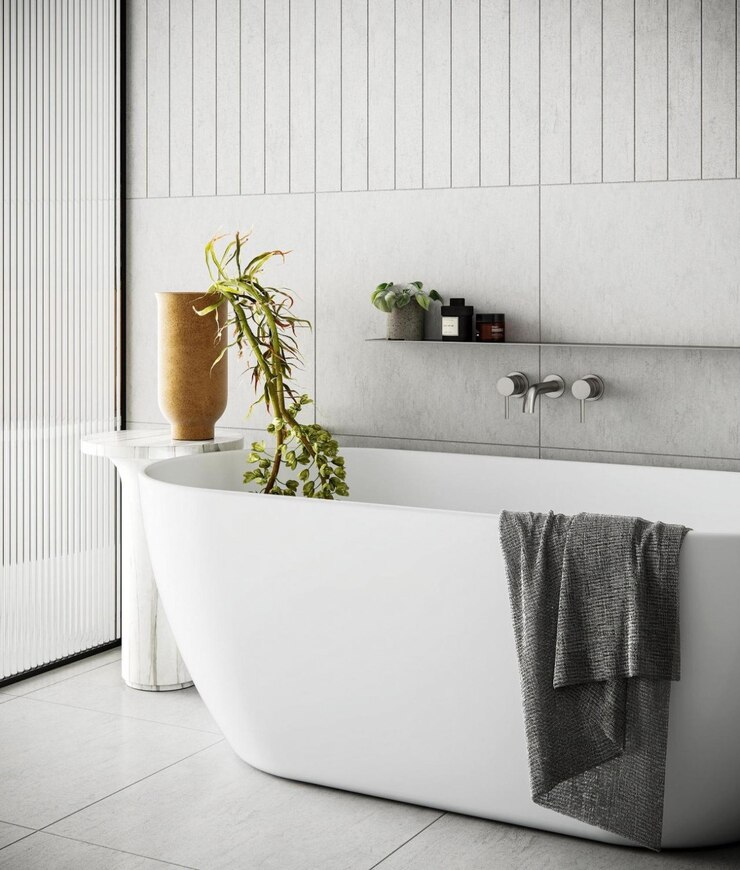 Foto modernes minimalistisches badezimmer