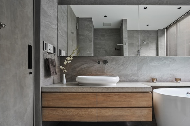 Modernes minimalistisches Badezimmerdesign