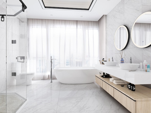 Modernes minimalistisches Badezimmerdesign