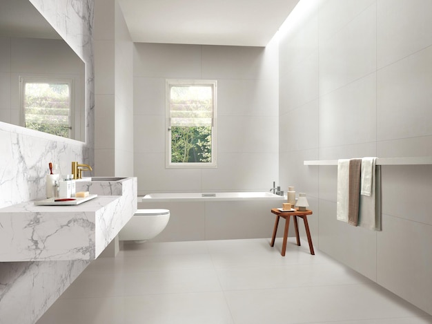 Modernes minimalistisches Badezimmerdesign