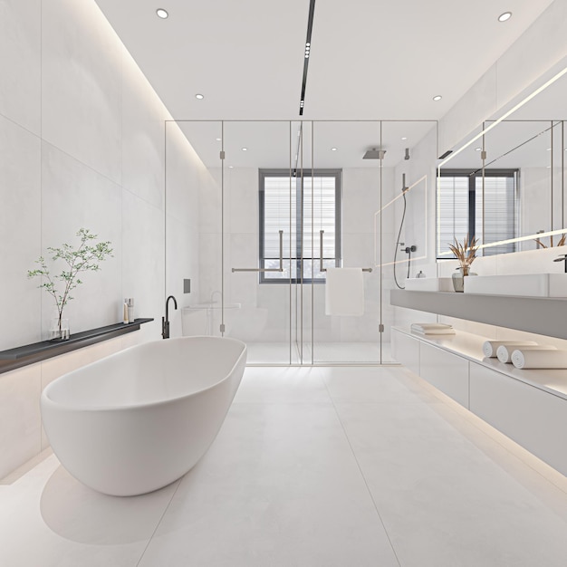Modernes minimalistisches Badezimmerdesign