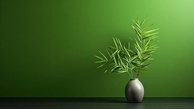 Modernes minimalistisches Design auf üppig grünem Hintergrund